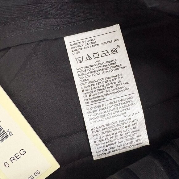 NWT Banana Republic Womens Black Striped Tailored Shorts Size 6 - Picture 6 of 7